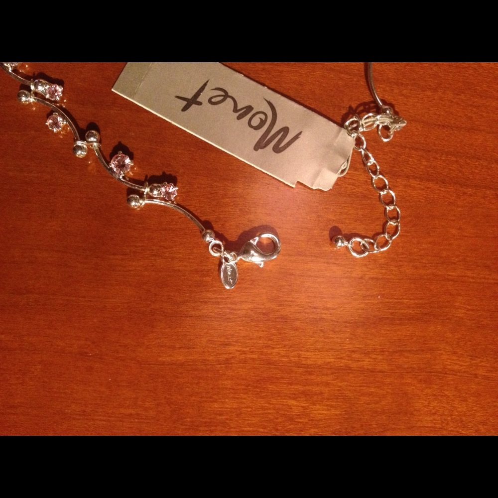 MONET pink ice crystal necklace & earring SET! - Picture 7 of 10